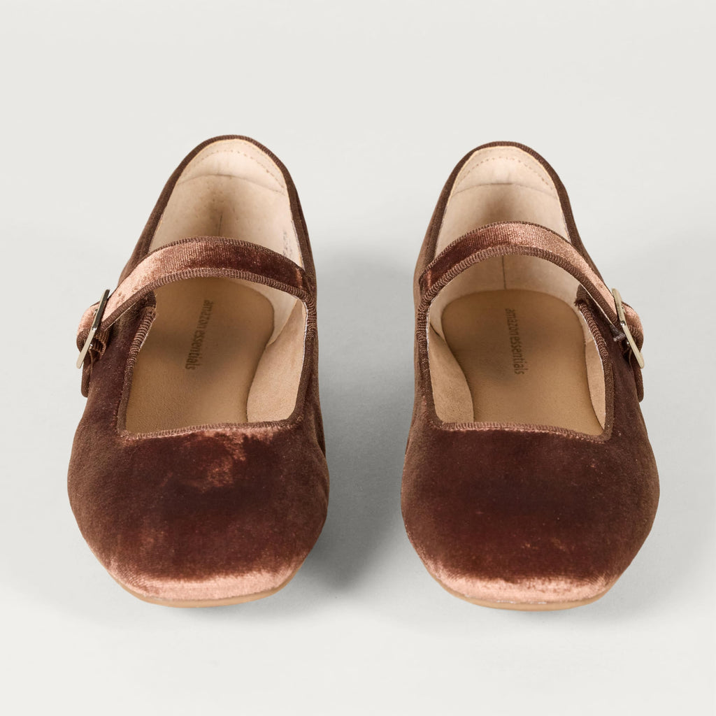 Amazon Essentials Women's Square-Toe Mary Jane Ballet Flat with Adjustable Metal Buckle Strap, Non-Slip Low Heel, Cushioned Jansha Store