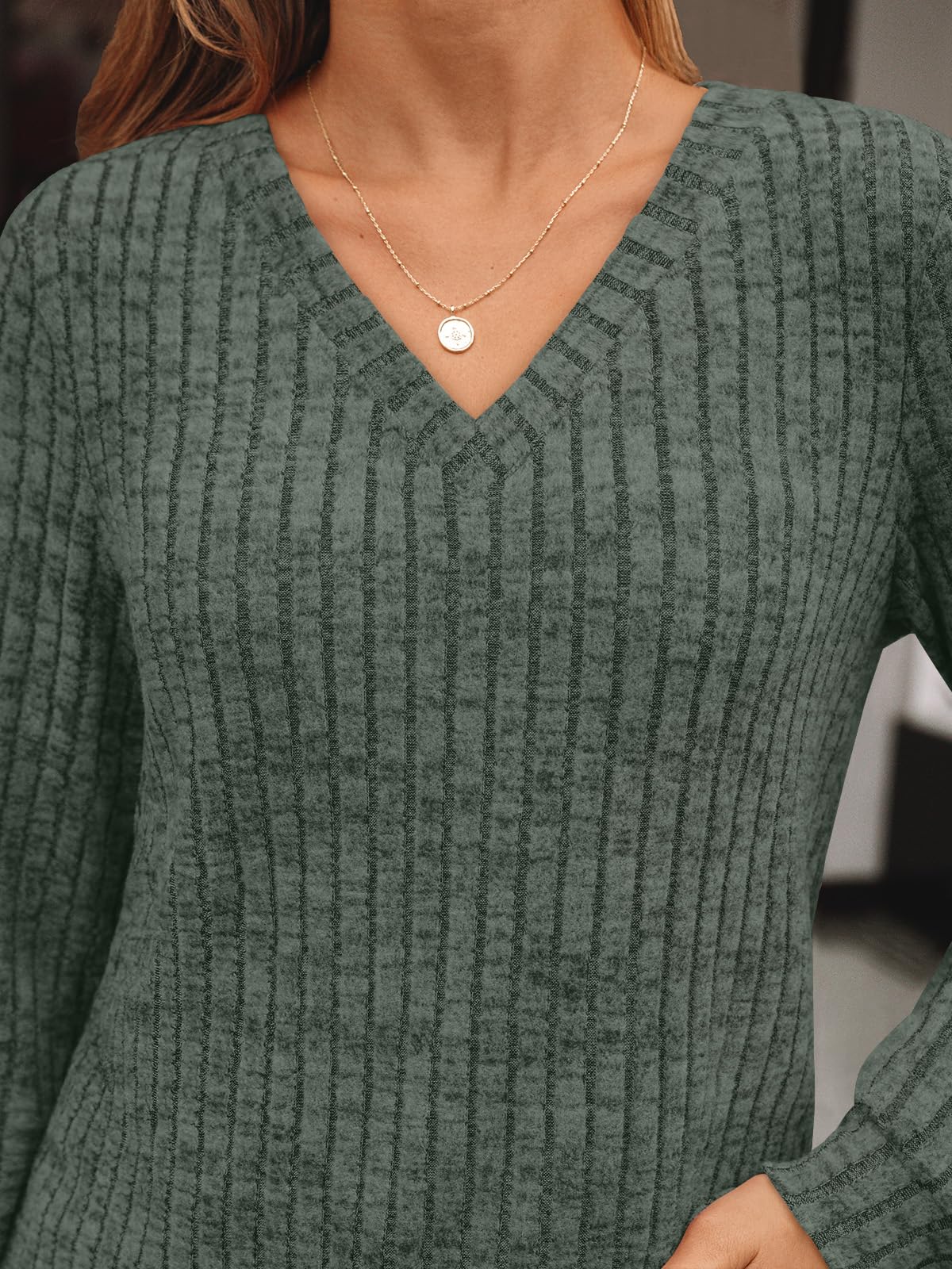 AUTOMET Womens V Neck Long Sleeve Shirts Fall Tops 2026 Lightweight Sweater Jansha Store