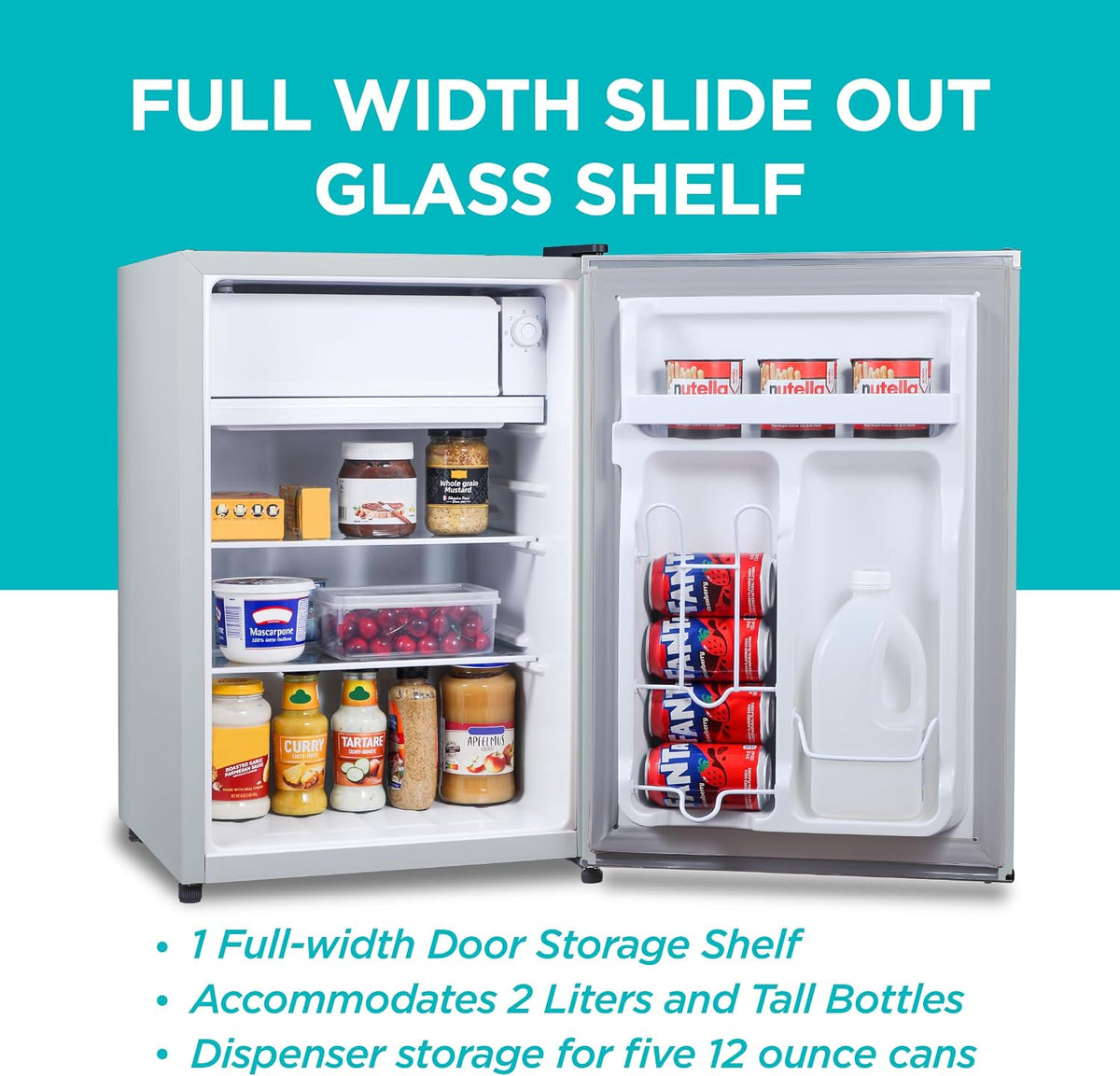 BLACK+DECKER 2.5 Cu. Ft. Compact Refrigerator, BCRK25V, Stainless Look Jansha Store