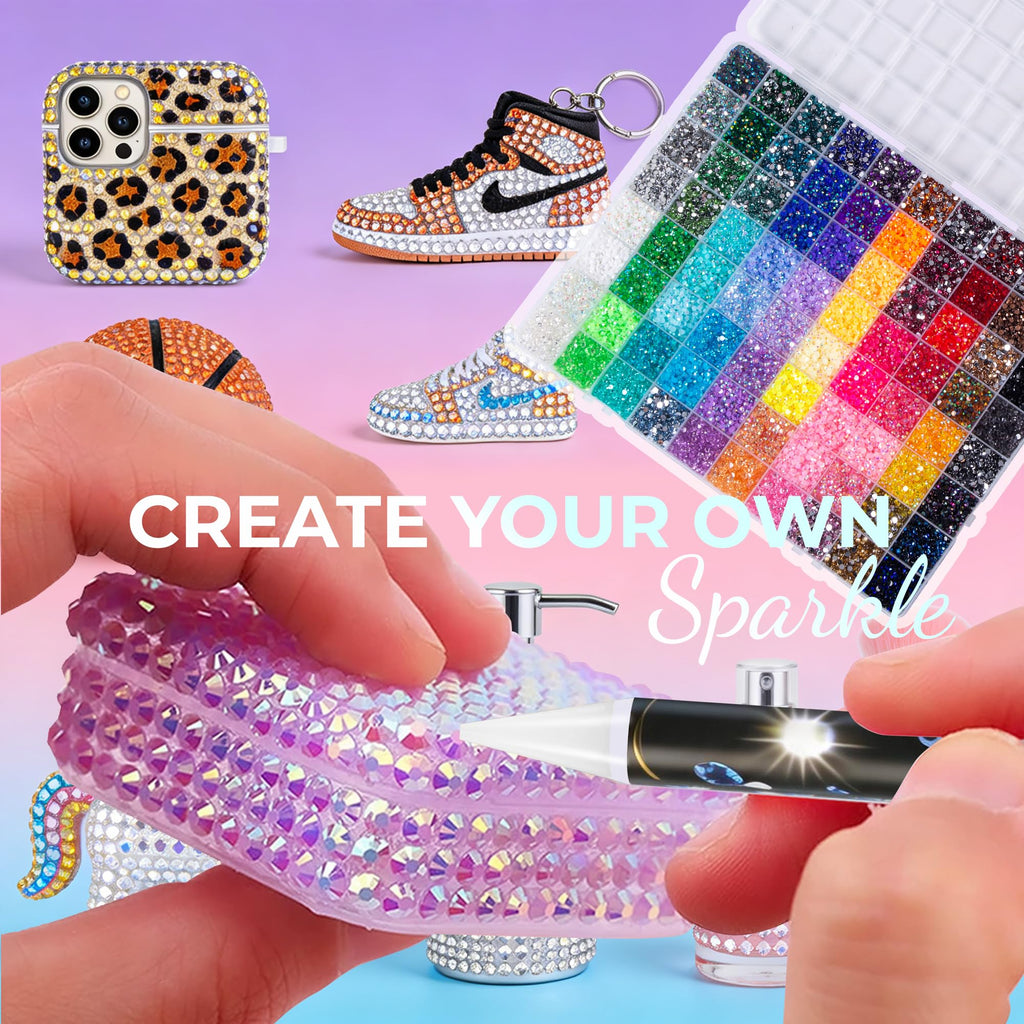 Bedazzling Kit 48000Pcs 60 Colors 3mm Resin Jelly Rhinestones - Diamond Art Jansha Store