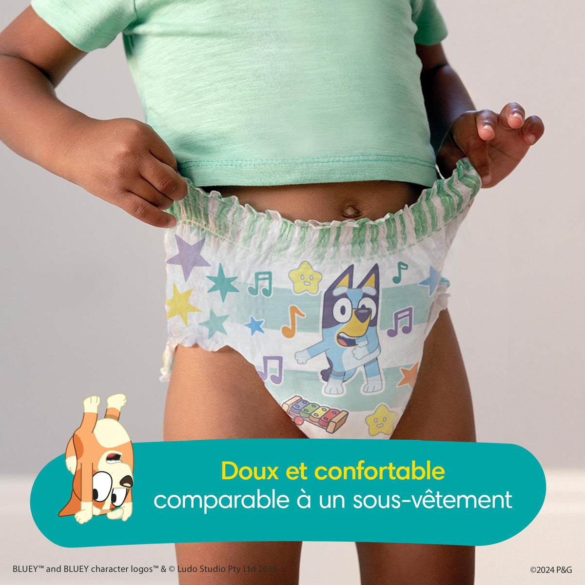 Easy Ups Girls & Boys Potty Training Pants, Size 7 (5T-6T), 84 Count, Bluey Absorbent Pull Up Training Underwear, Up to 100% Leakproof Day and Night, Hypoallergenic Jansha Store