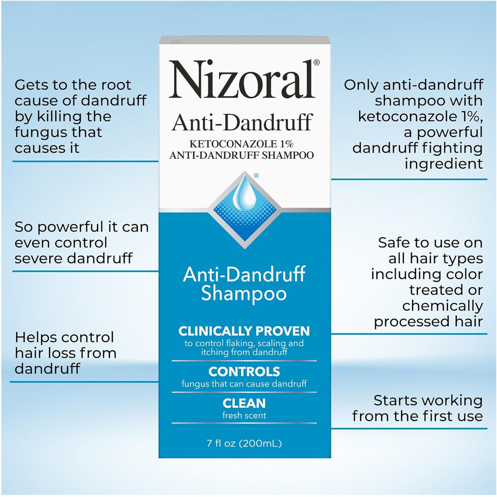Nizoral Anti-Dandruff Shampoo with 1% Ketoconazole, Fresh Scent, 7 Fl Oz Jansha Store