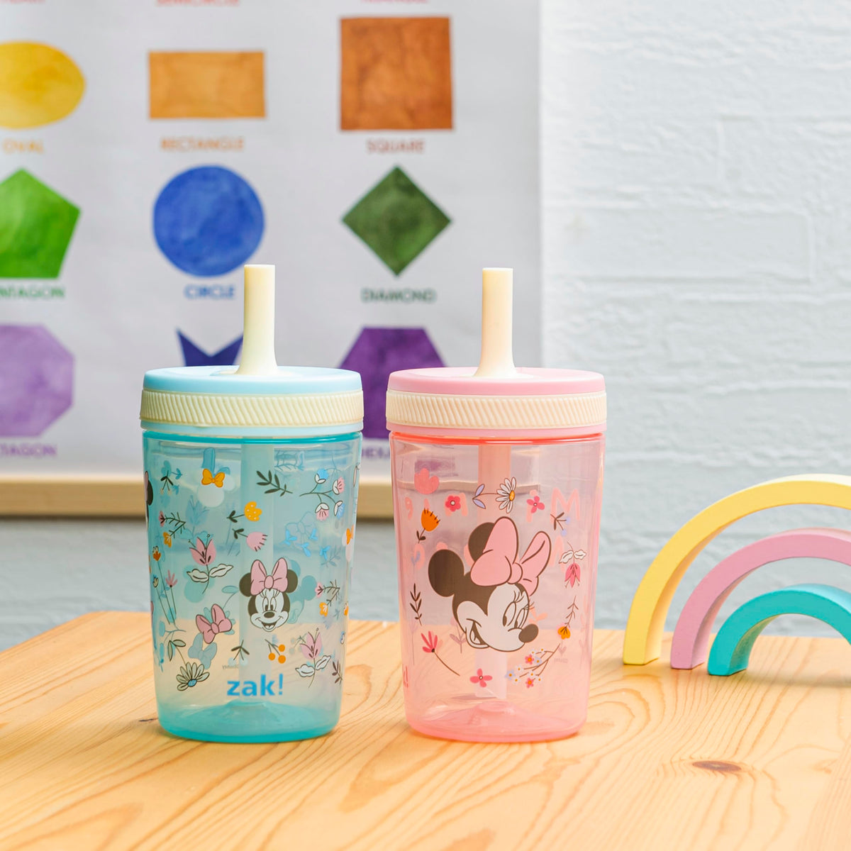 Zak Designs Blippi Kelso Toddler Cups For Travel or At Home, 2-Count Durable Plastic Sippy Cups With Leak-Proof Design is Perfect For Kids (Blippi), 15 Ounces (Pack of 12) Jansha Store