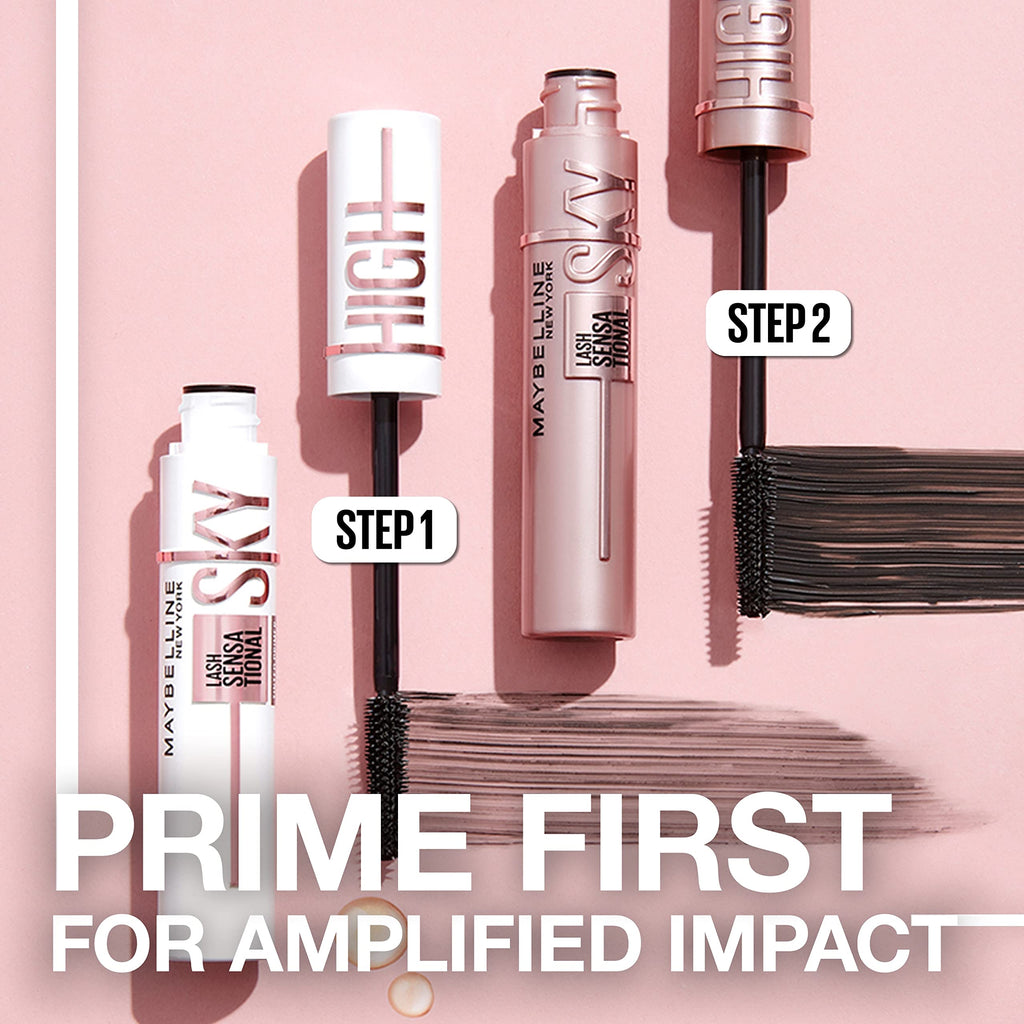 Maybelline Lash Sensational Sky High Washable Mascara Makeup, Volumizing, Lengthening, Defining, Curling, Multiplying, Buildable Formula, Blackest Black, 1 Count Jansha Store