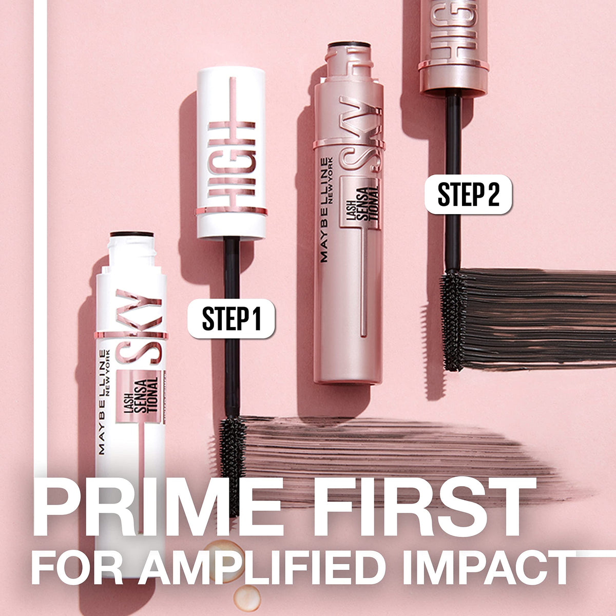 Maybelline Lash Sensational Sky High Washable Mascara Makeup, Volumizing, Lengthening, Defining, Curling, Multiplying, Buildable Formula, Blackest Black, 1 Count Jansha Store