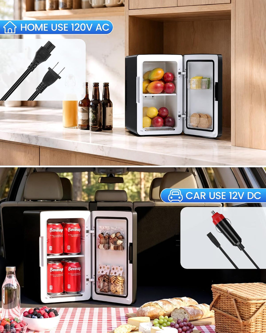 Electactic Mini Fridge, 6L/8Can Portable Small Refrigerator for Bedroom Jansha Store