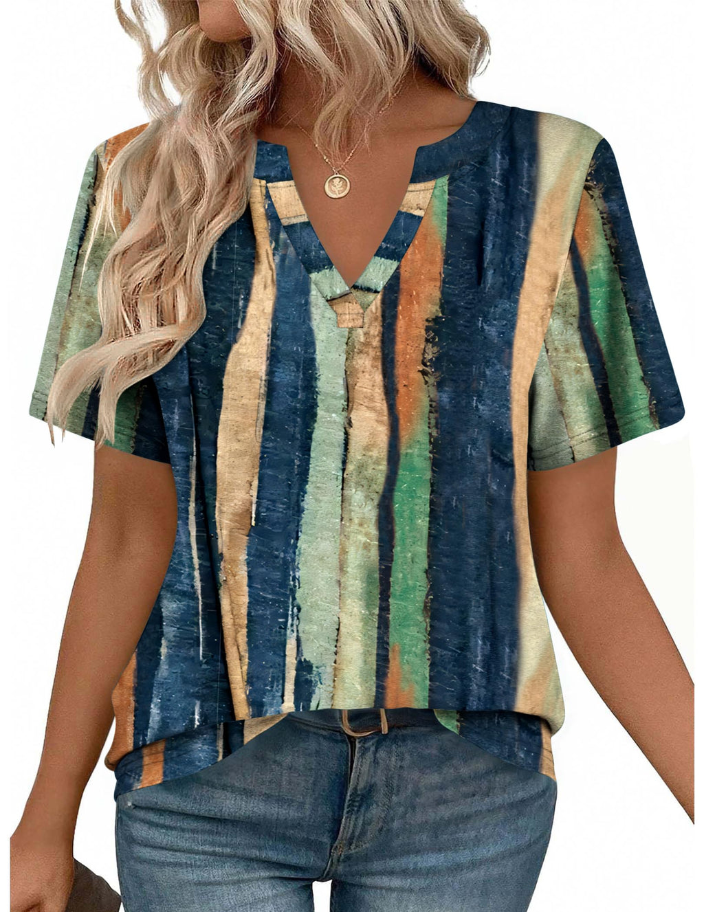 Zeagoo Womens Tops Short Sleeve V Neck Tee Shirts Cute Dressy Casual Jansha Store
