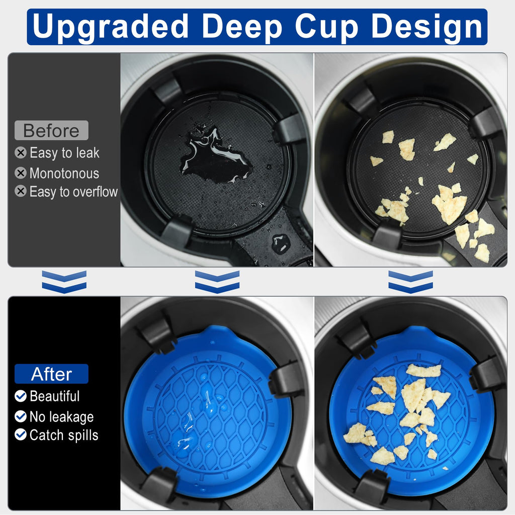 SINGARO Car Cup Holder Coaster, Silicone Cup Holder Insert, Universal Non-Slip Cup Holders, Car Accessories Interior for Women and Man Interior Sets 4 Pack Black Jansha Store