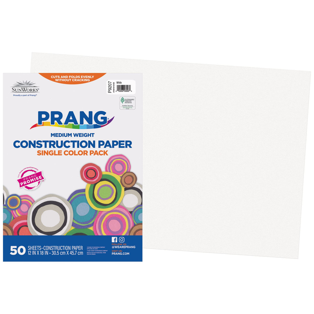 Prang (Formerly SunWorks) Construction Paper, 10 Assorted Colors, 12" x 18", 50 Sheets Jansha Store