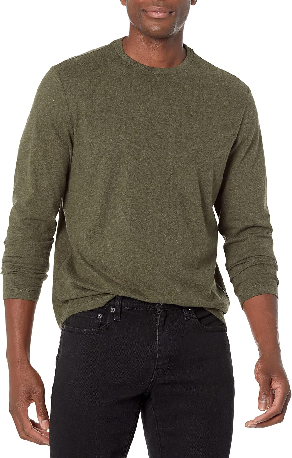 Amazon Essentials Men's Regular-Fit Crewneck Long-Sleeve T-Shirt, Casual Cotton Jersey Jansha Store