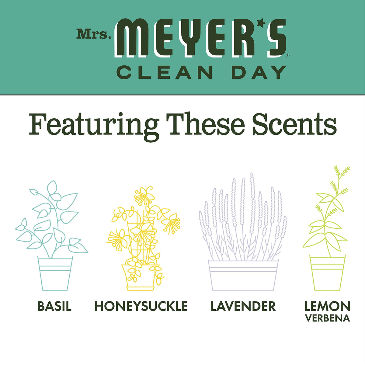 MRS. MEYER'S CLEAN DAY Hand Soap Refill, Lemon Verbena Scent, 33 Fl Oz Bottle Jansha Store
