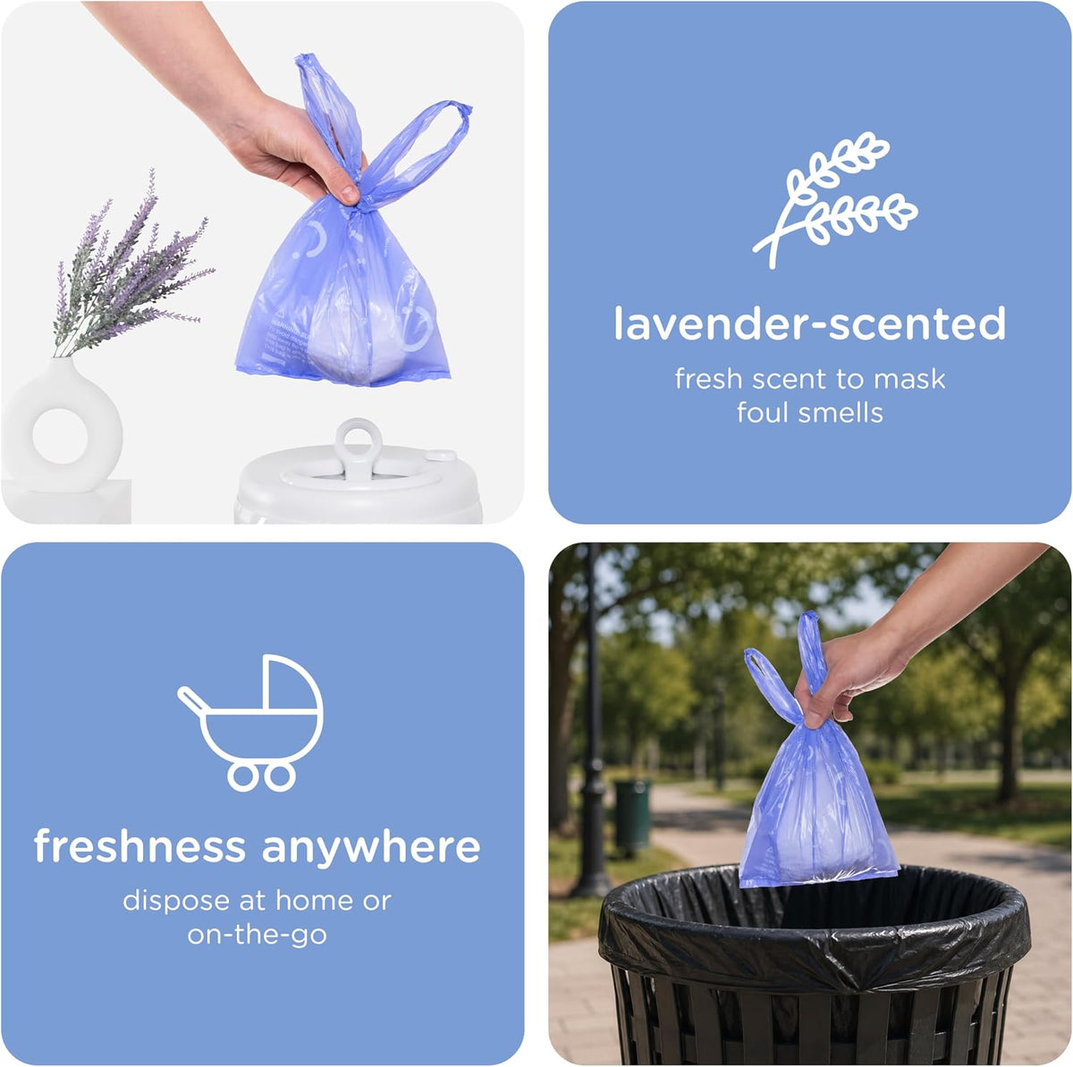 Ubbi Disposable Baby Diaper Sacks, Lavender Scented, 200 Count Jansha Store