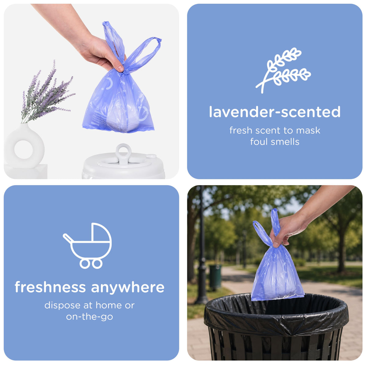 Ubbi Disposable Baby Diaper Sacks, Lavender Scented, 200 Count Jansha Store