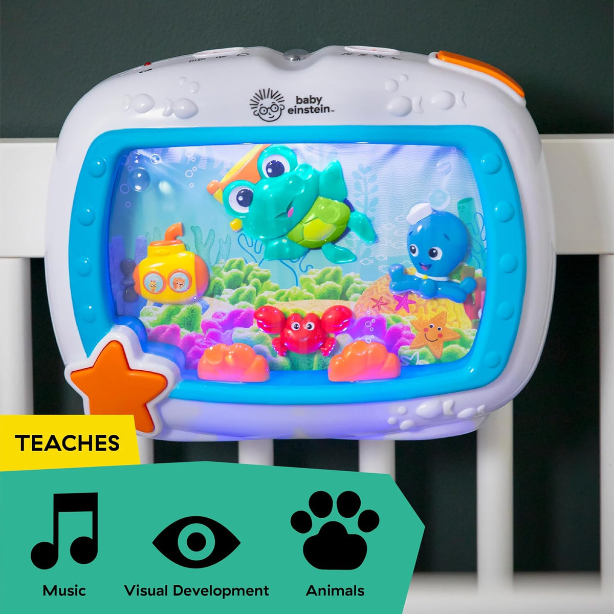 Baby Einstein Sea Dreams Soother Musical Crib Toy and Sound Machine, Newborn and up Jansha Store