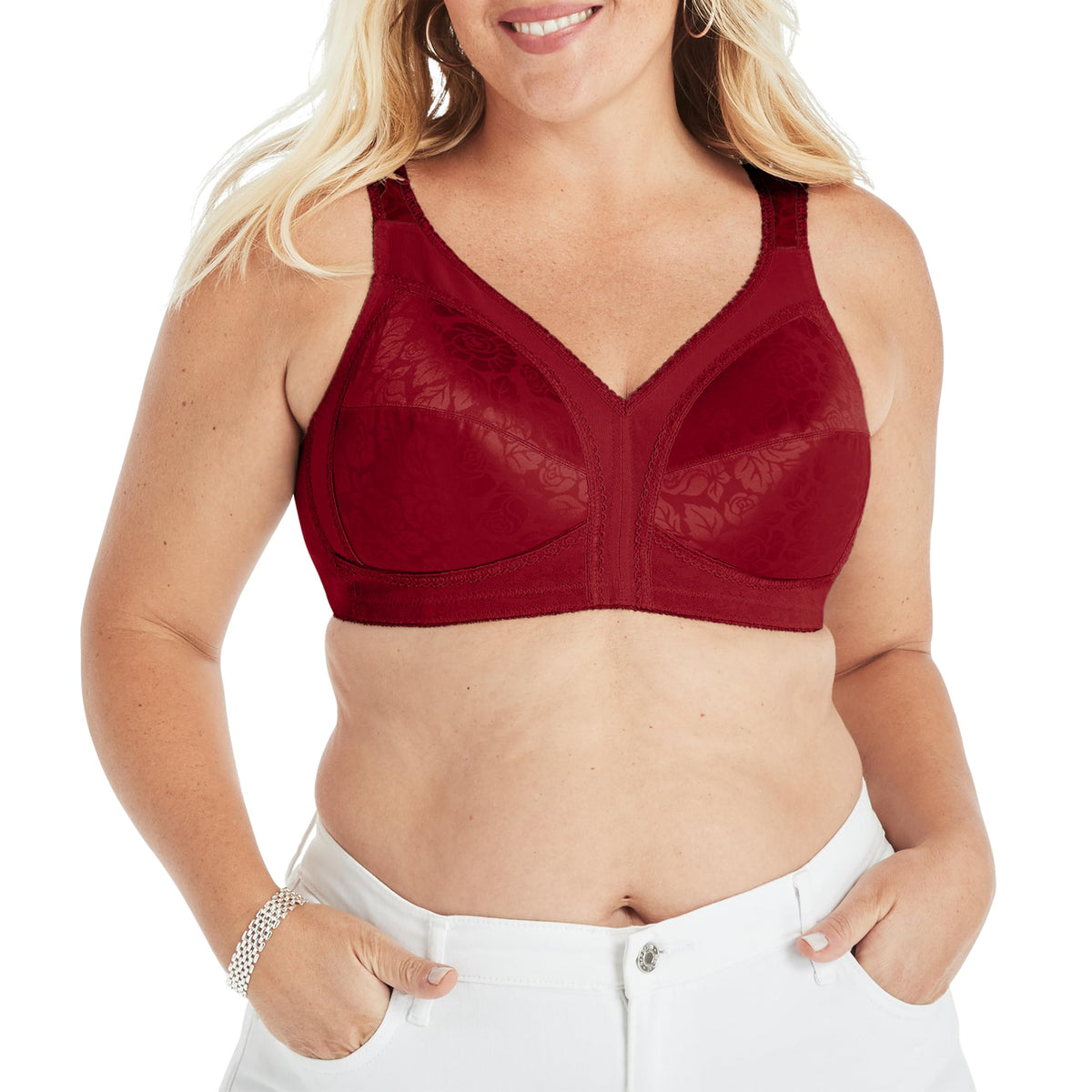 Playtex Women's Wireless Bra, 18 Hour Plus-Size Bras Available, Full Coverage, Smoothing, 4693, Single or 2-Pack Jansha Store