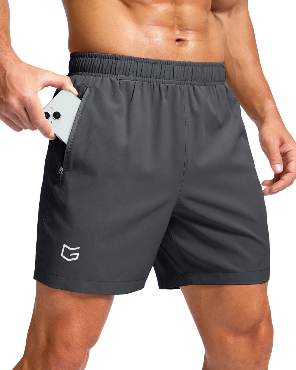 G Gradual Men's Athletic Running Shorts with 2 Zipper Pockets 7"/ 5"/ 9" Jansha Store