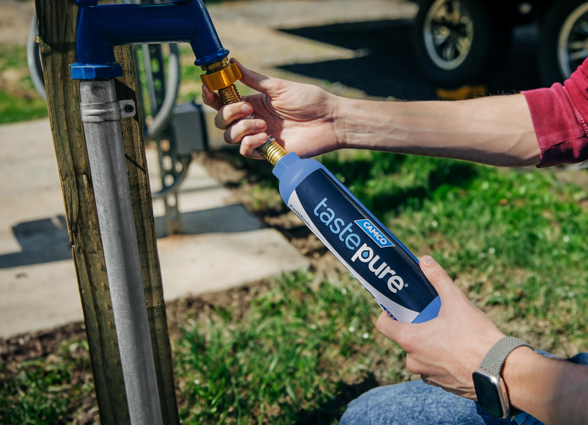 Camco Tastepure RV Water Filter - GAC & KDF Filtration - Made in the USA Jansha Store