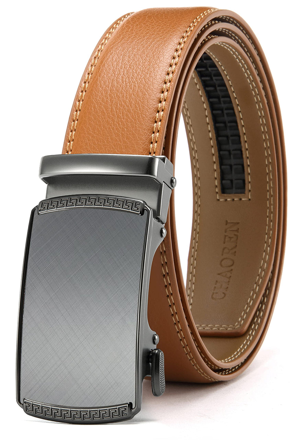 CHAOREN Men's Leather Ratchet Belt - Customizable Fit (35mm) Jansha Store