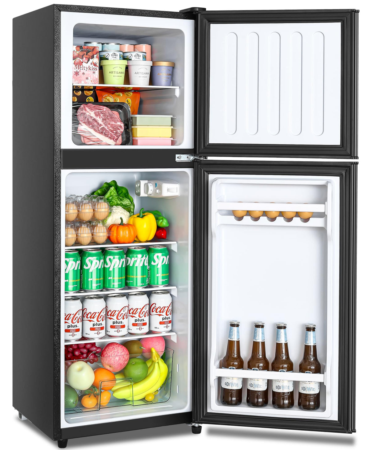 Cucina Magica Mini Fridge with Freezer, 3.8 Cu.Ft Small Fridge, Dorm Fridge Jansha Store