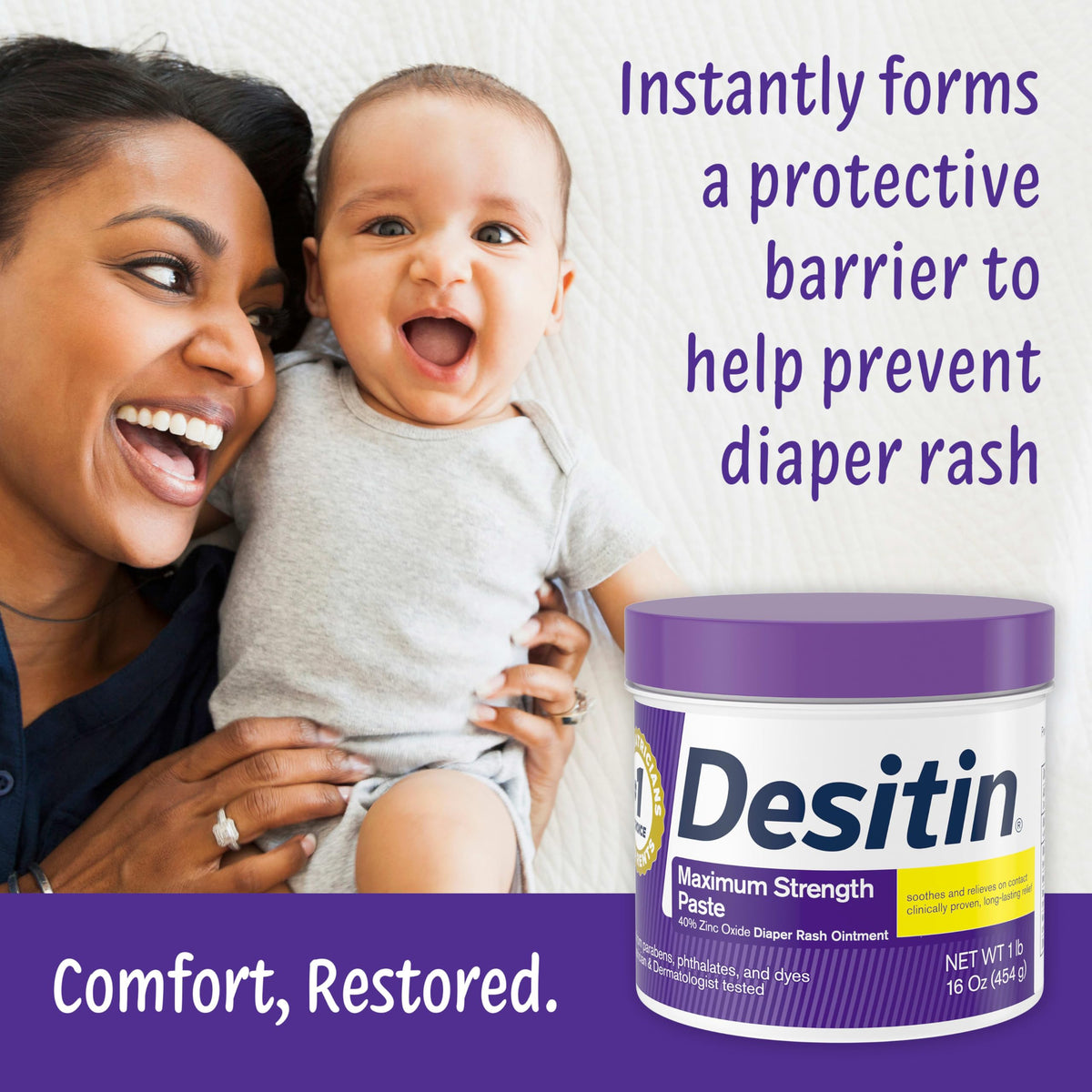 Desitin Maximum Strength Diaper Rash Paste, 40% Zinc Oxide, 4.8 oz Jansha Store