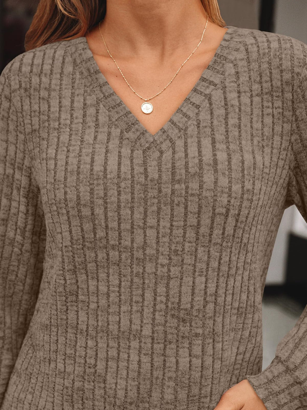 AUTOMET Womens V Neck Long Sleeve Shirts Fall Tops 2026 Lightweight Sweater Jansha Store