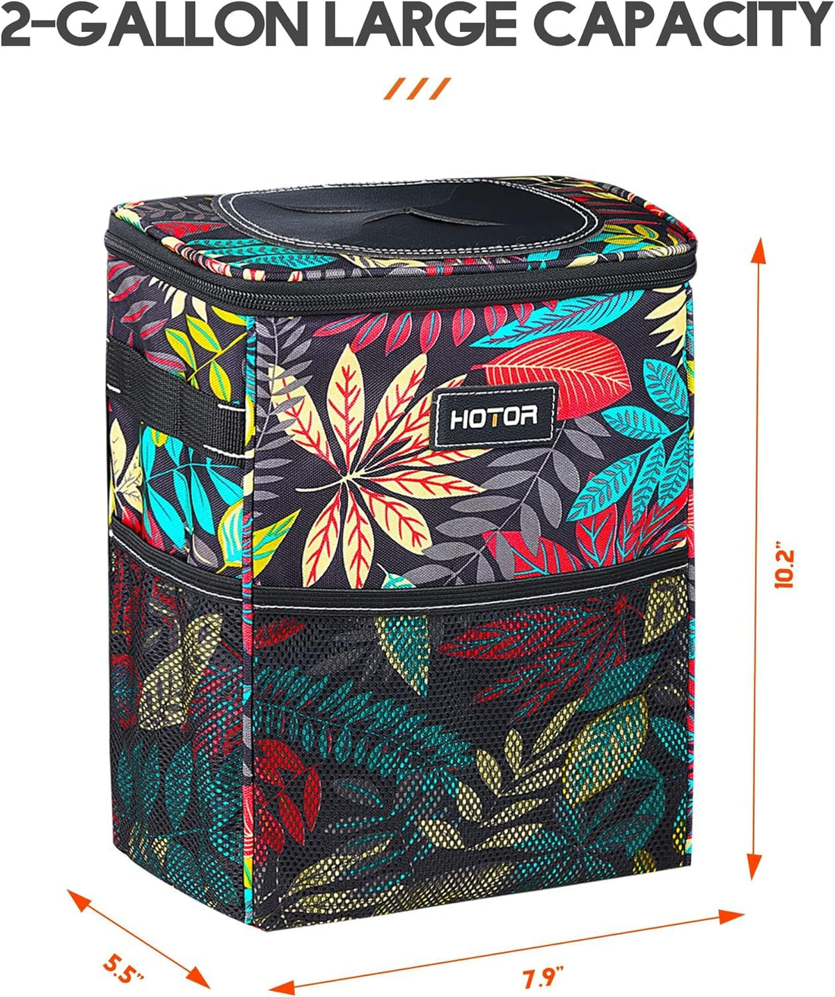 HOTOR Car Trash Can, Leakproof Car Organizer, 2-Gallon, Black Jansha Store