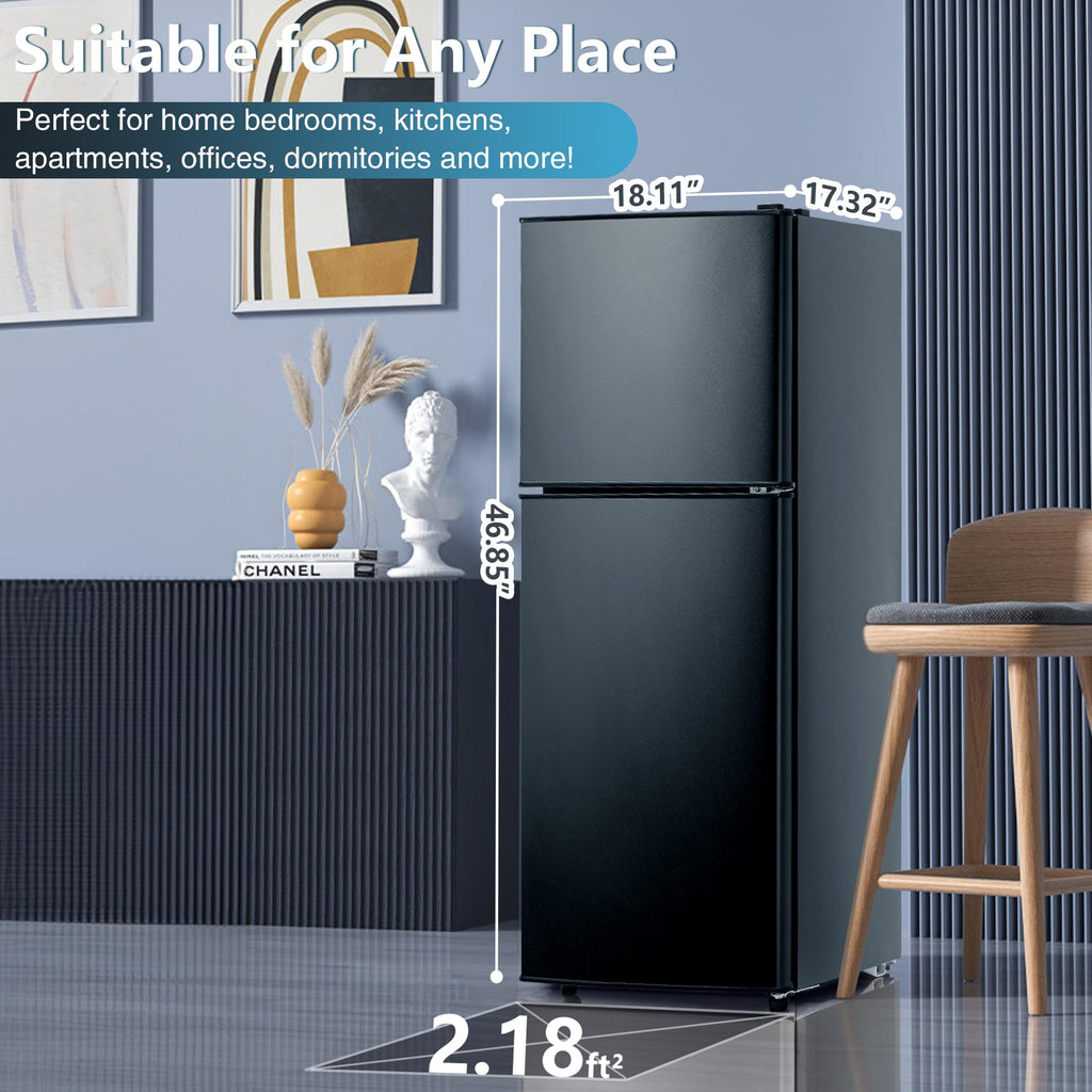 Cucina Magica Mini Fridge with Freezer, 3.8 Cu.Ft Small Fridge, Dorm Fridge Jansha Store