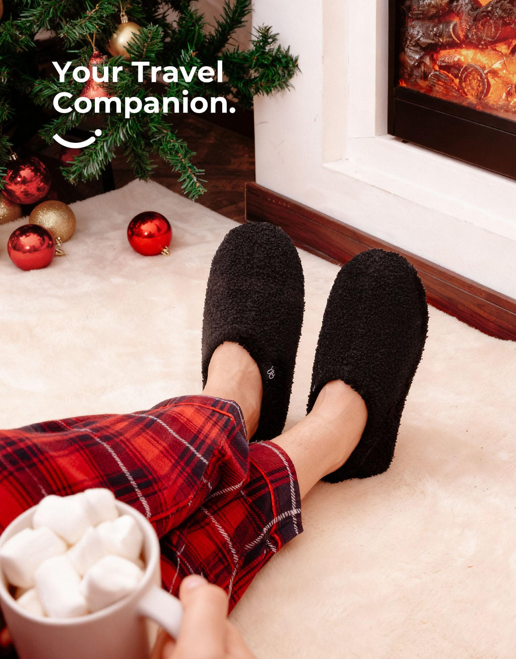 HomeTop Women's Fuzzy Curly Fur Fleece Lining Memory Foam Loafer Slippers Jansha Store