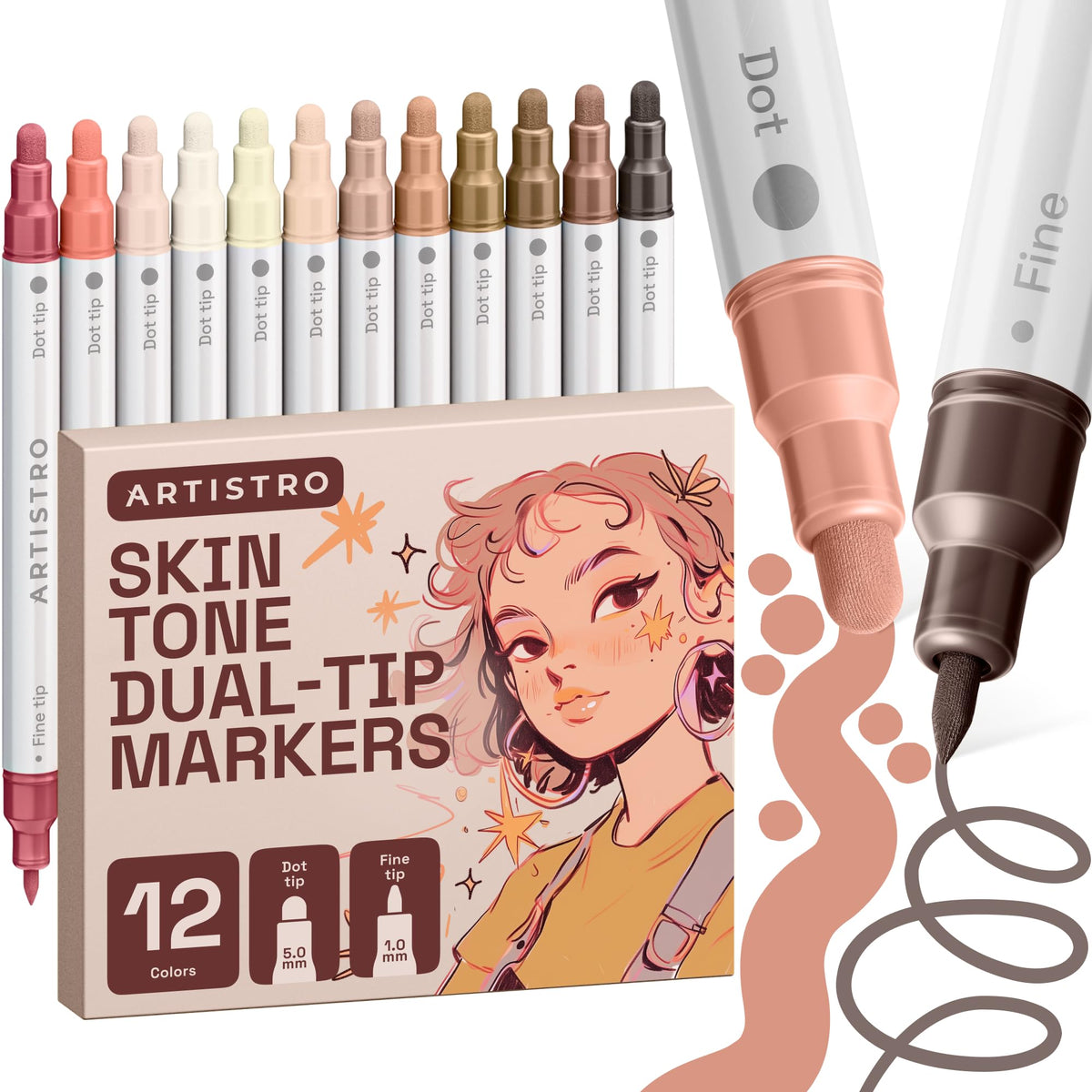 ARTISTRO 36 Multicolor Dual-Tip Acrylic Paint Marker Pens Jansha Store