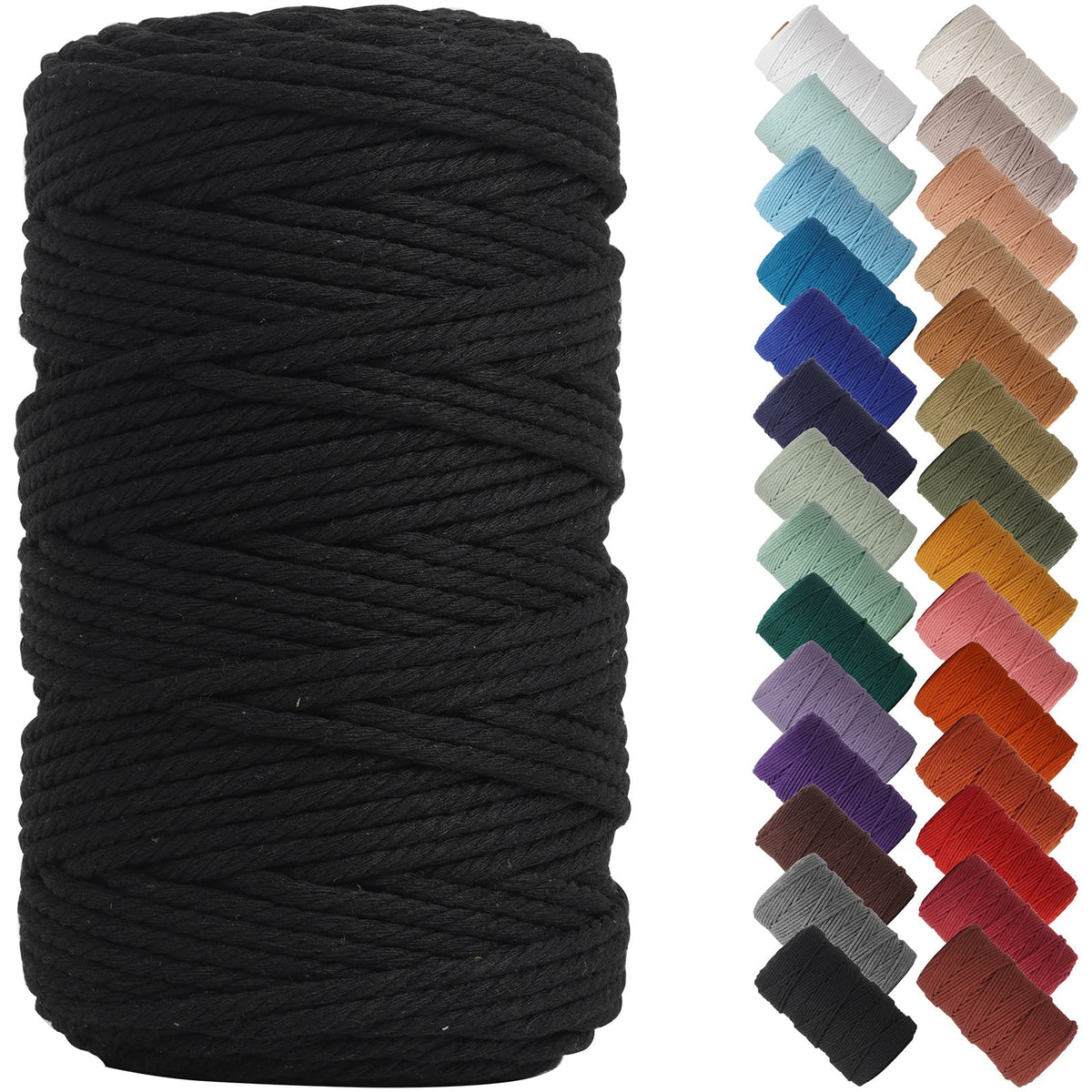 NOANTA Baby Blue Macrame Cord 3mm x 109yards, Cotton Rope Macrame Yarn Jansha Store