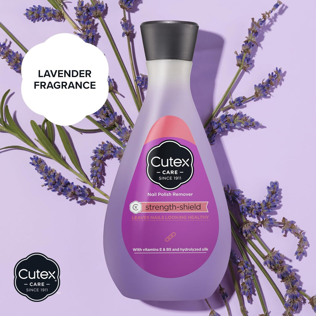Cutex Nail Polish Remover, Strength Shield, Leaves Nails Looking Healthy, Contains Vitamins E, B5 & Hydrolyzed Silk, 6.76 Fl Oz Jansha Store