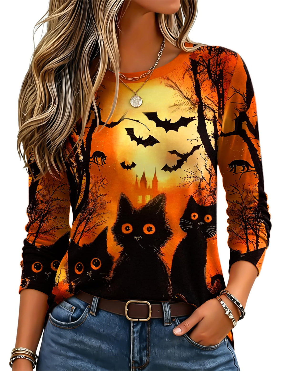 Zeagoo Women's Casual Shirts Long Sleeve Tops Crewneck Tshirts Fall Clothes Jansha Store