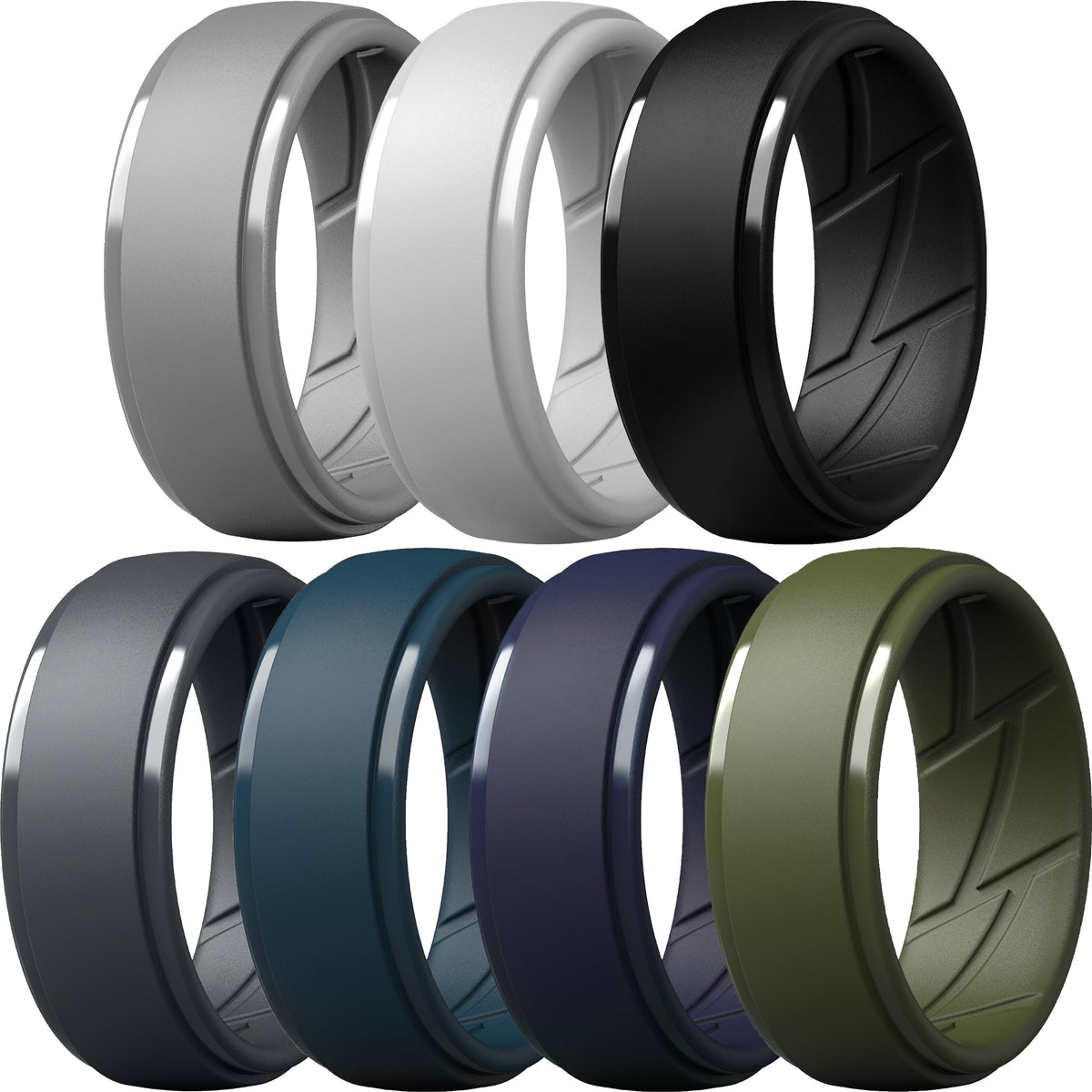 ThunderFit Men's Silicone Rings, Breathable Rubber Bands, 10mm Wide Jansha Store