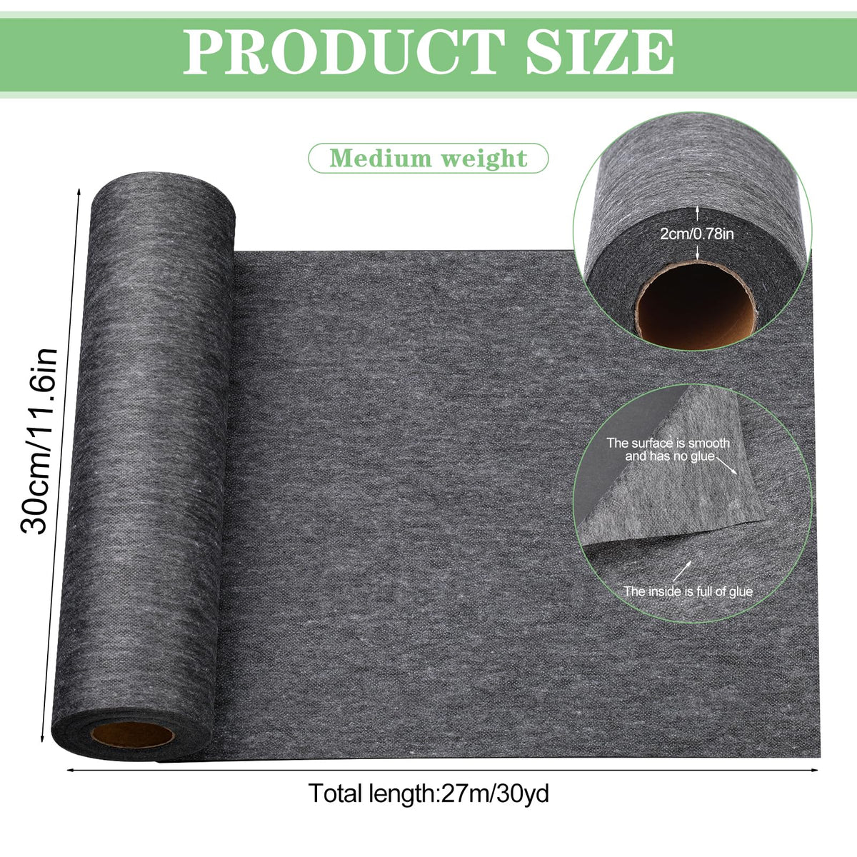 Medium Weight Interfacing Fabric for Sewing Iron On Fusible Interfacing Jansha Store