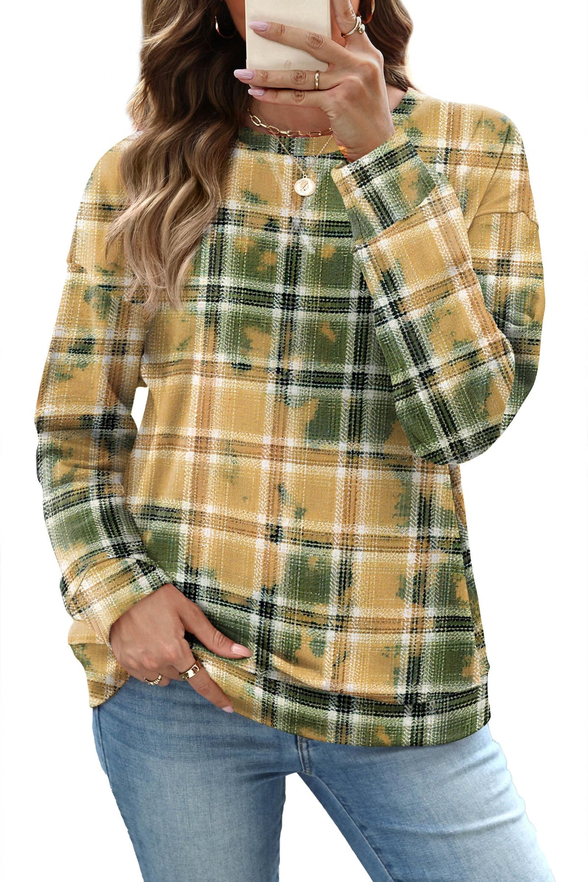 RUMIA Women's Crew Neck Sweatshirt Long Sleeve Tops for Women Fall Clothes Jansha Store