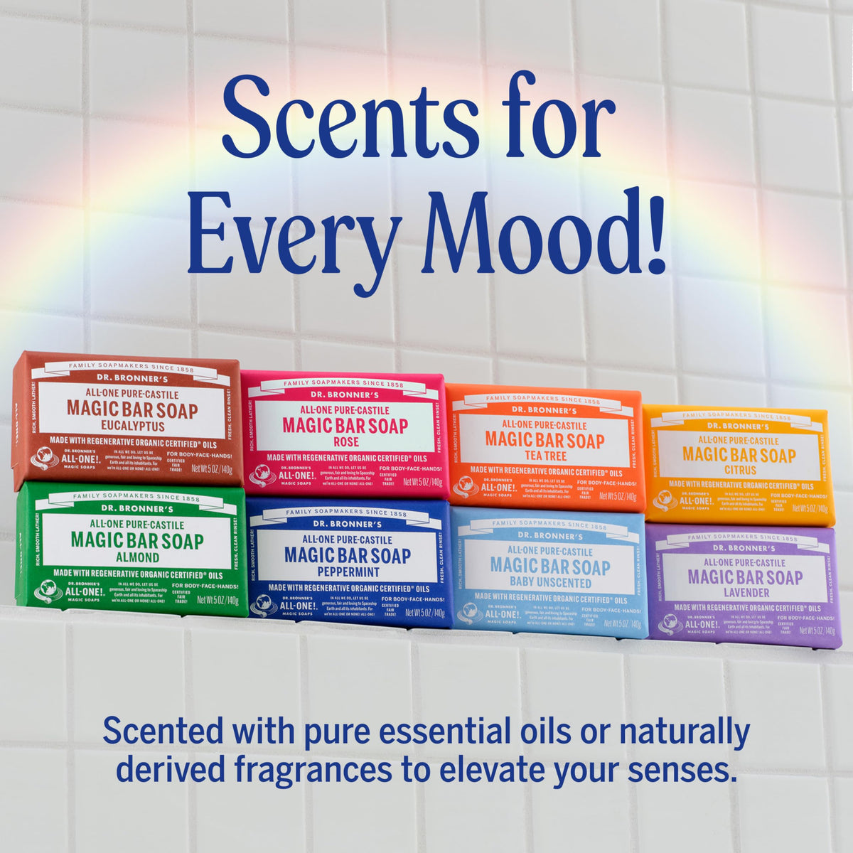 Dr. Bronner's Pure-Castile Bar Soap, Baby Unscented, 5 oz, 2-Pack Jansha Store
