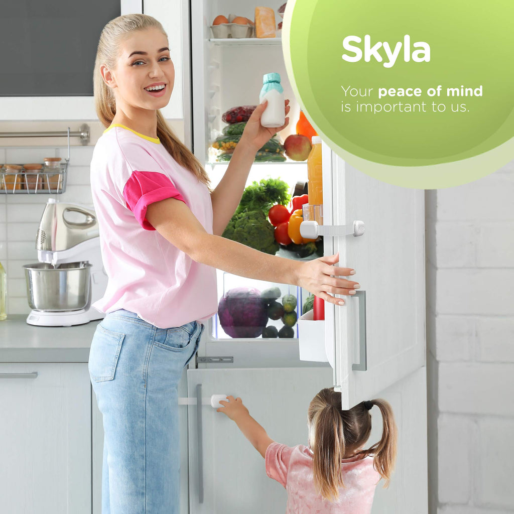 SKYLA HOMES Cabinet Strap Locks for Baby Proofing, 2 Pack, Gray Jansha Store