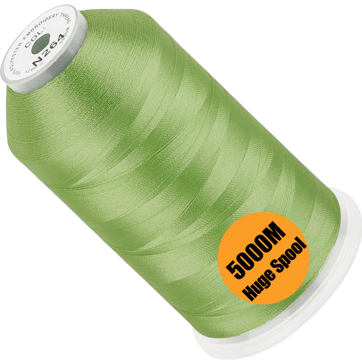New brothread 5000M Huge Spool Embroidery Machine Thread - White Jansha Store