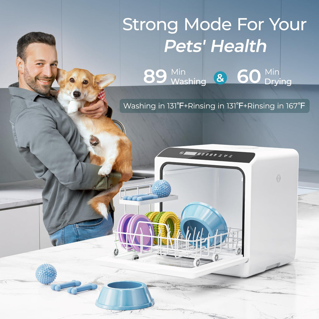 EUHOMY Countertop Dishwasher Portable, 6 Programs with 40 dB, No Hookup Jansha Store