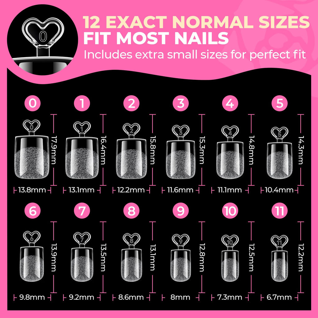 UNA GELLA Short Almond Nail Tips 504PCS Short Fake Nails Soft Press Ons Jansha Store