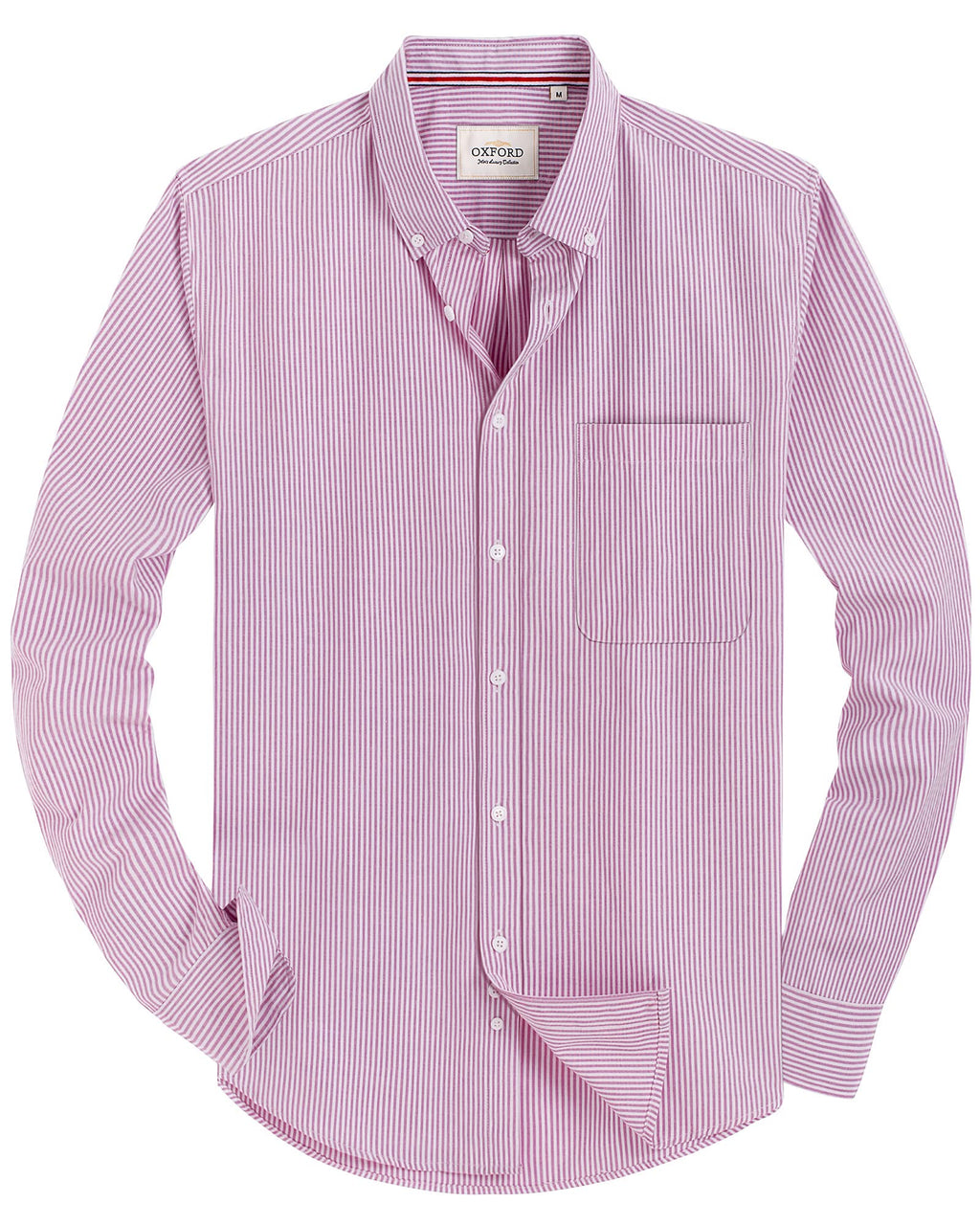 Alimens & Gentle Mens Solid Oxford Shirt Long Sleeve Dress Shirt Work Casual Button Down Shirts with Pocket Jansha Store