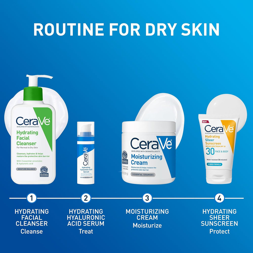 CeraVe Moisturizing Cream, Face & Body Moisturizer for Dry Skin, 19oz Jansha Store