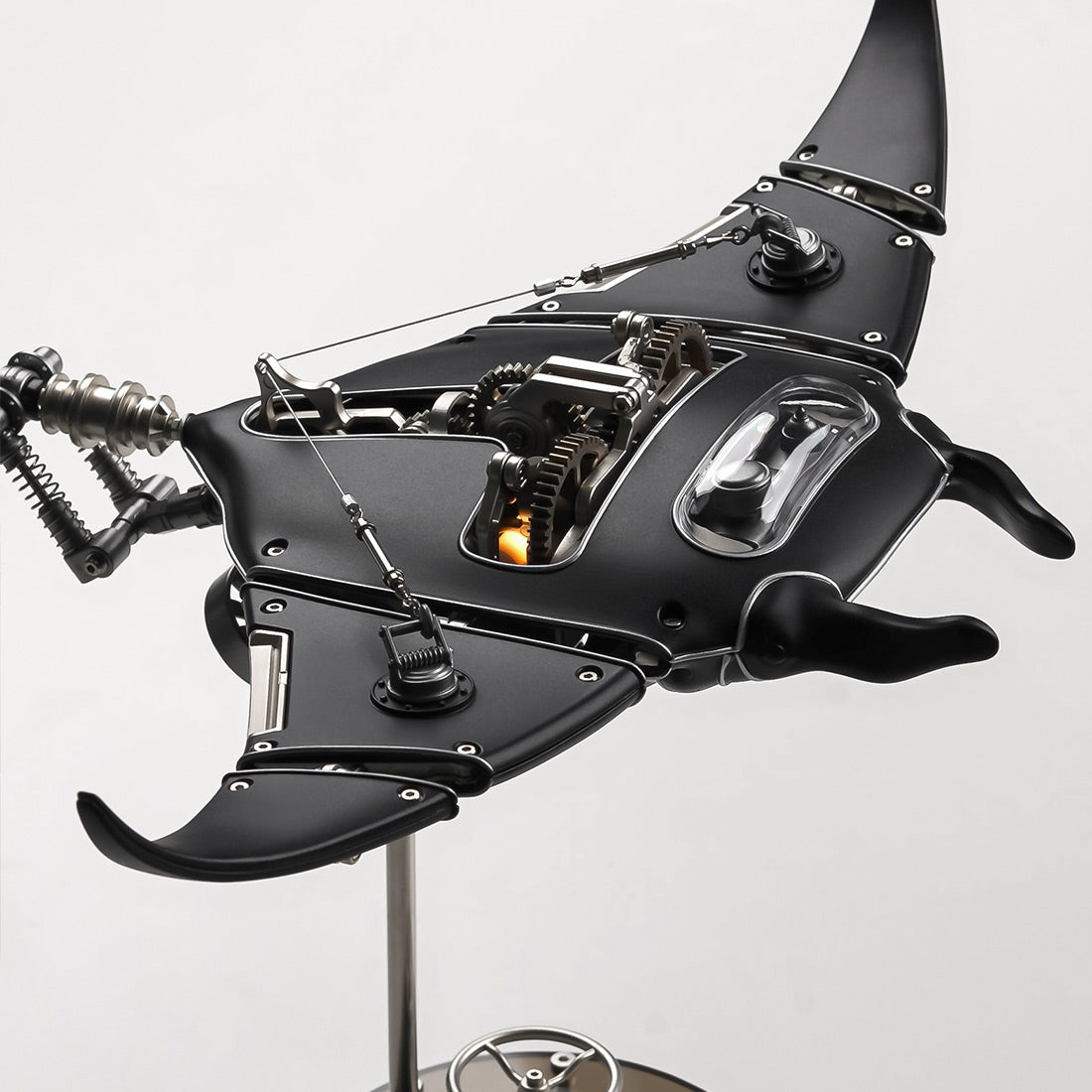 Black Manta Ray Stingray Metal Time Workshop