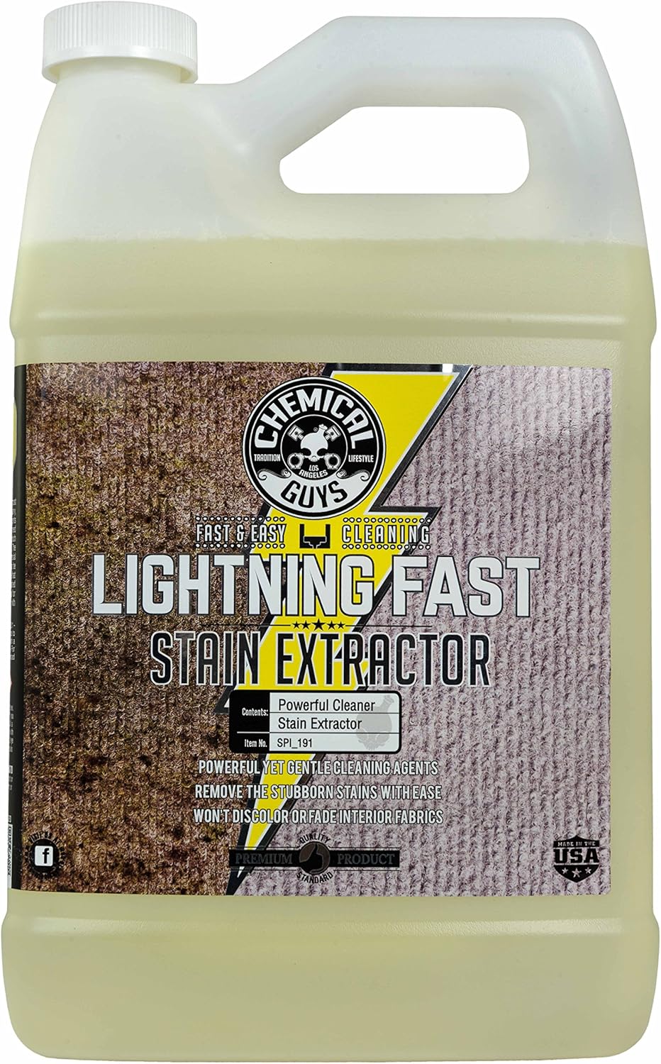 Chemical Guys, Lightning Fast Carpet & Upholstery Stain Extractor, 1 Gallon Jansha Store