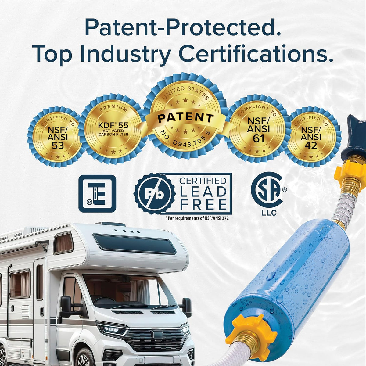 Camco Tastepure RV Water Filter - GAC & KDF Filtration - Made in the USA Jansha Store