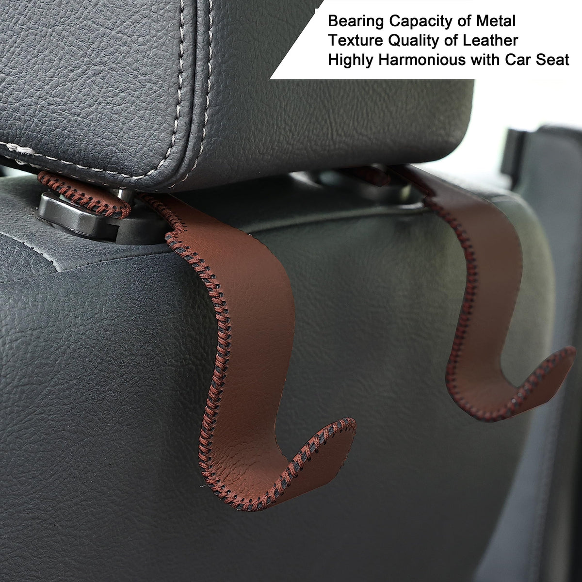 4-Pack Car Headrest Hooks Holds 55lbs Seat Storage Organizer for Bags Jansha Store