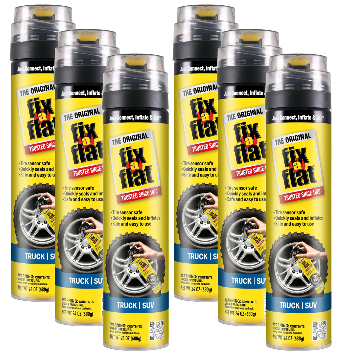 Fix-A-Flat S60420 Aerosol Emergency Flat Tire Repair and Inflator, for Standard Tires, Eco-Friendly Formula, Universal Fit for All Cars, 16 oz. (Pack of 1) Jansha Store
