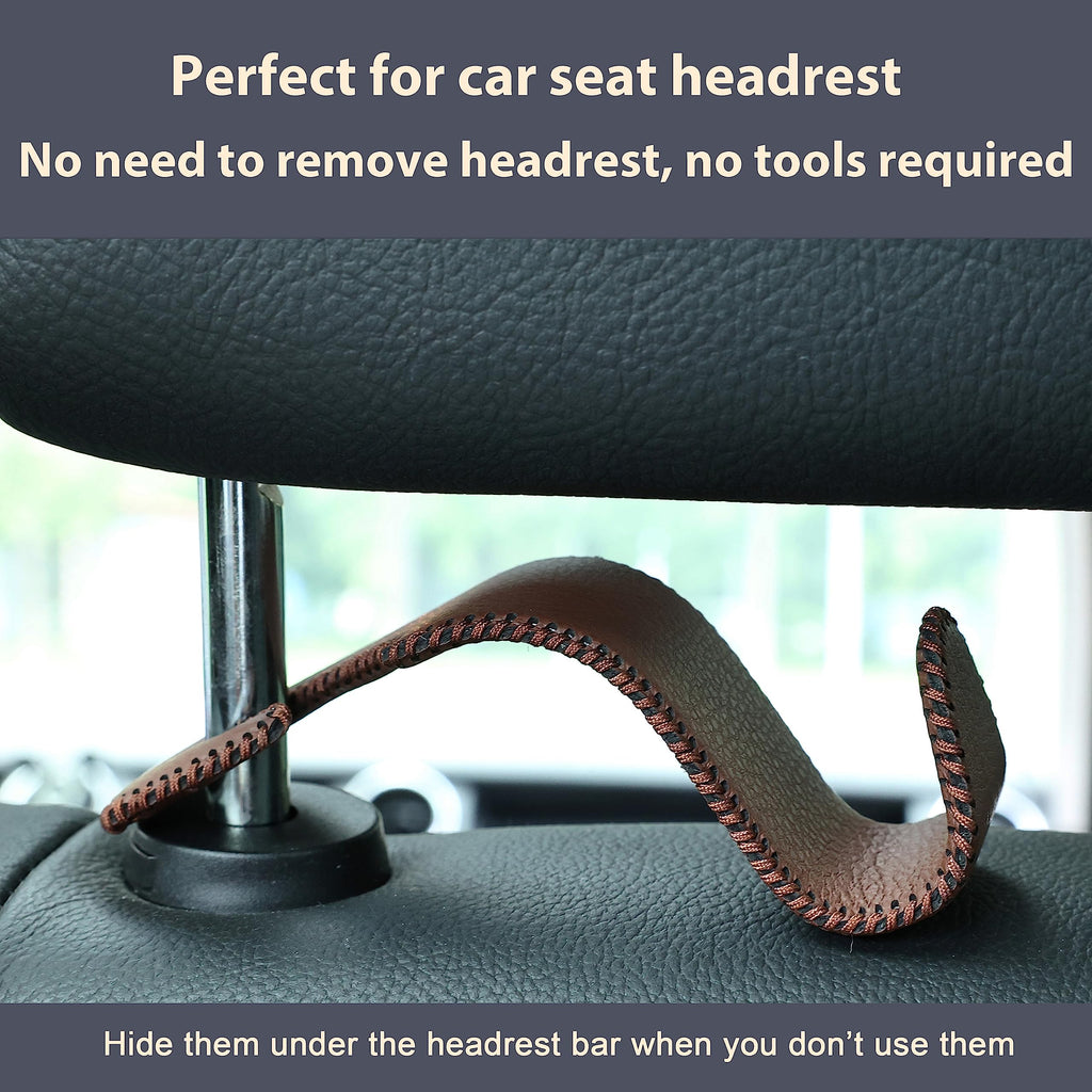 4-Pack Car Headrest Hooks Holds 55lbs Seat Storage Organizer for Bags Jansha Store