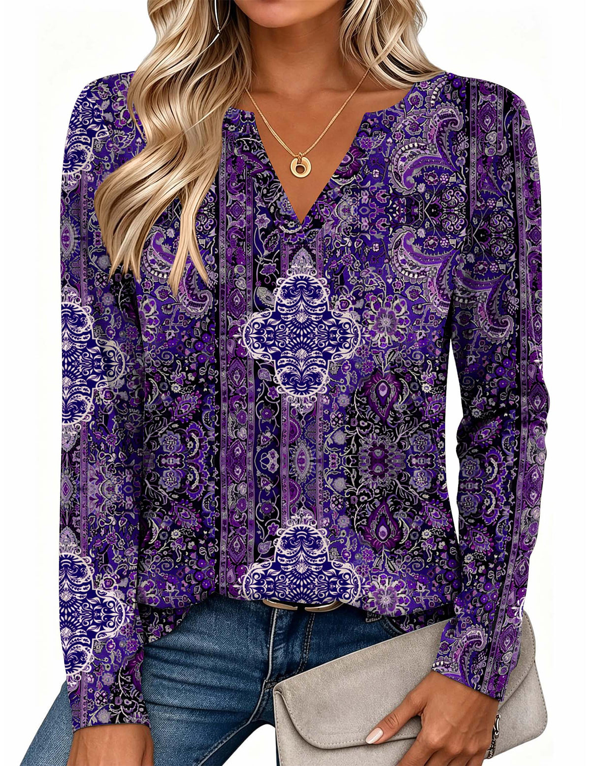 Zeagoo Womens Tops Long Sleeve V Neck Tee Shirts Cute Dressy Casual Jansha Store