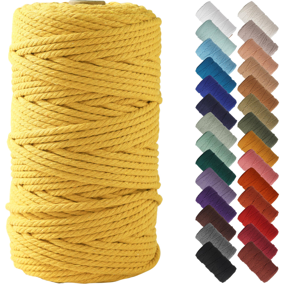 NOANTA Baby Blue Macrame Cord 3mm x 109yards, Cotton Rope Macrame Yarn Jansha Store